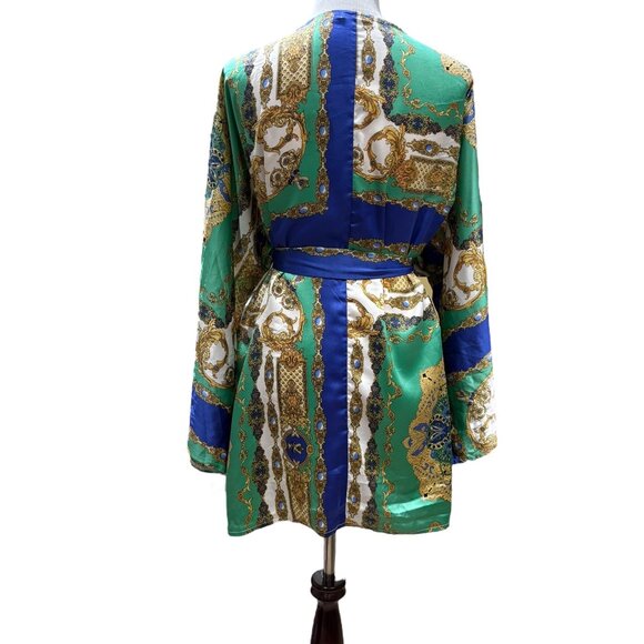 Nasty Gal That Ain't the Scarf of It Kimono Dress Size Large - Picture 6 of 13